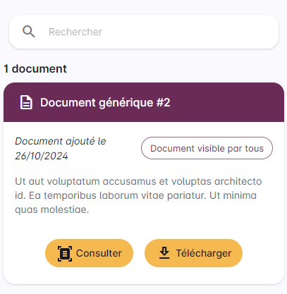 Comment consulter les documents - Vue principale des documents