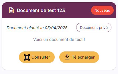 Comment consulter les documents - Vue d'un nouveau document