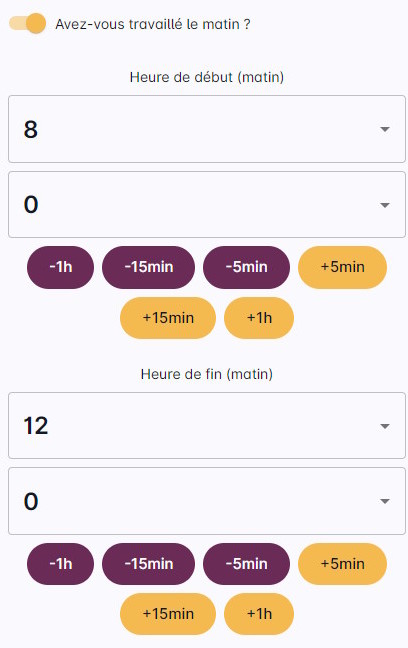Comment remplir mon carnet - Formulaire de création d'une entrée carnet - Saisie heures