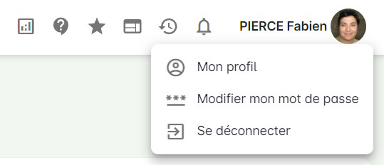 Menu du haut